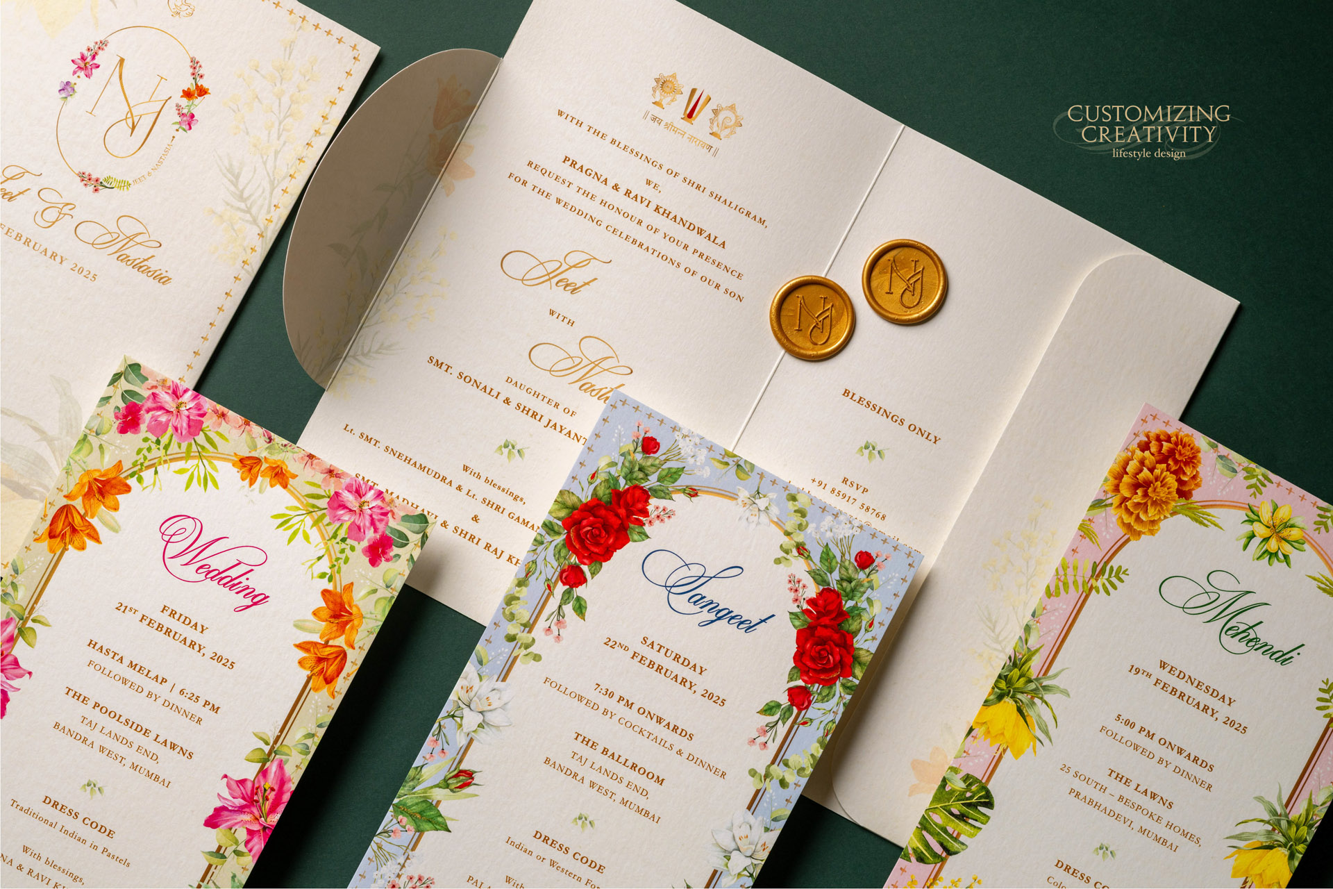 Customized & Unique wedding invitation cards