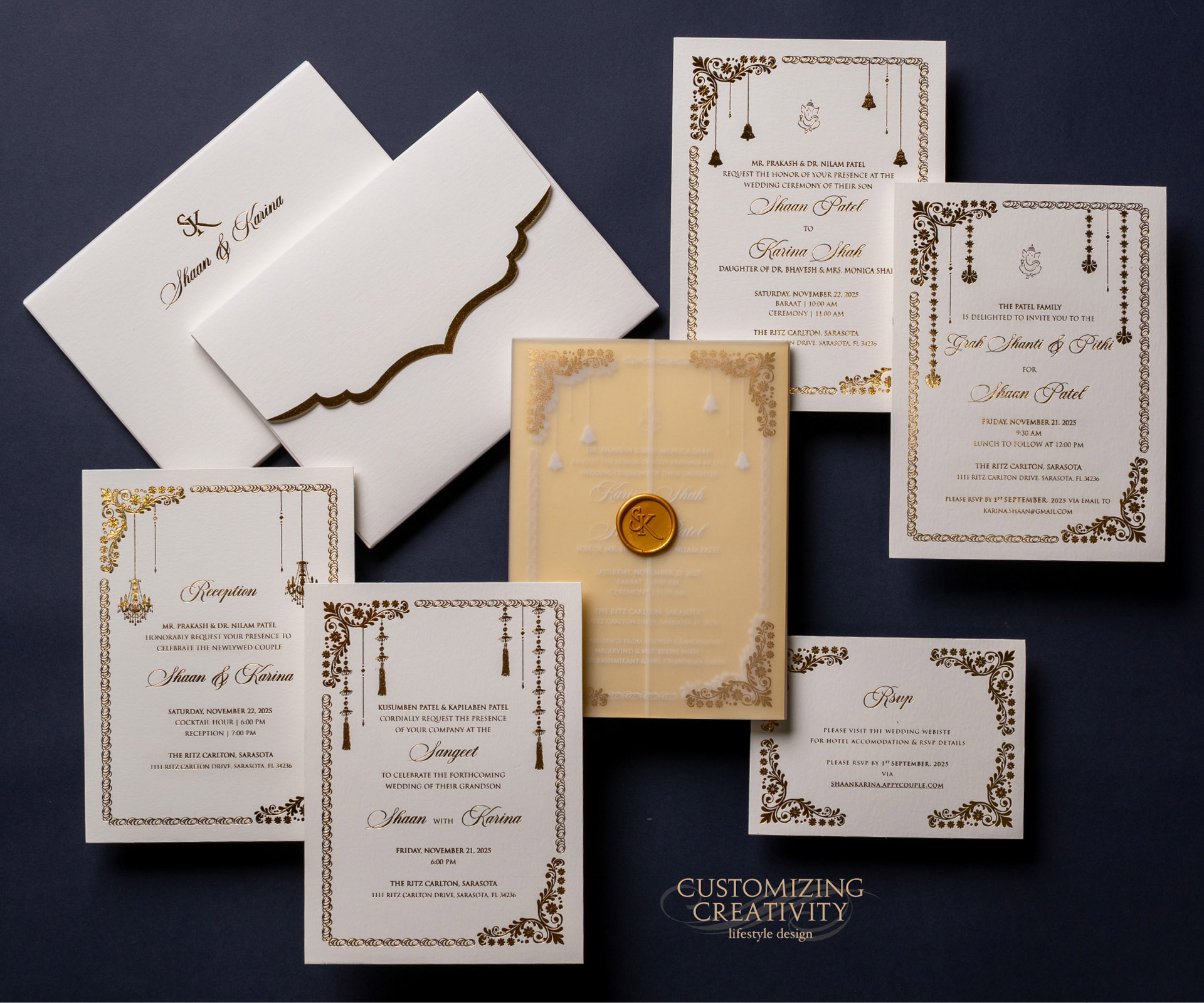 Customized & Unique wedding invitation cards