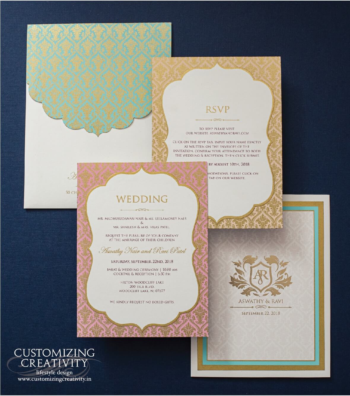 Customized & Unique wedding invitation cards