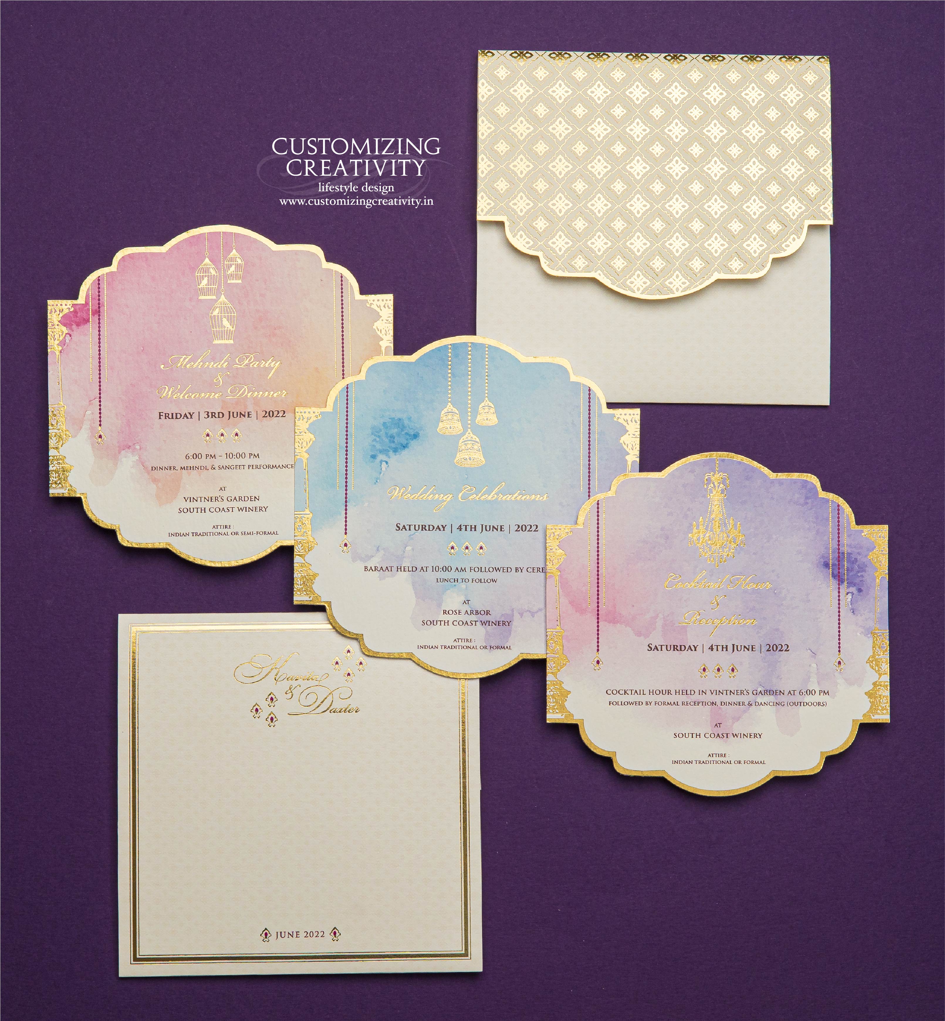 Customized & Unique wedding invitation cards