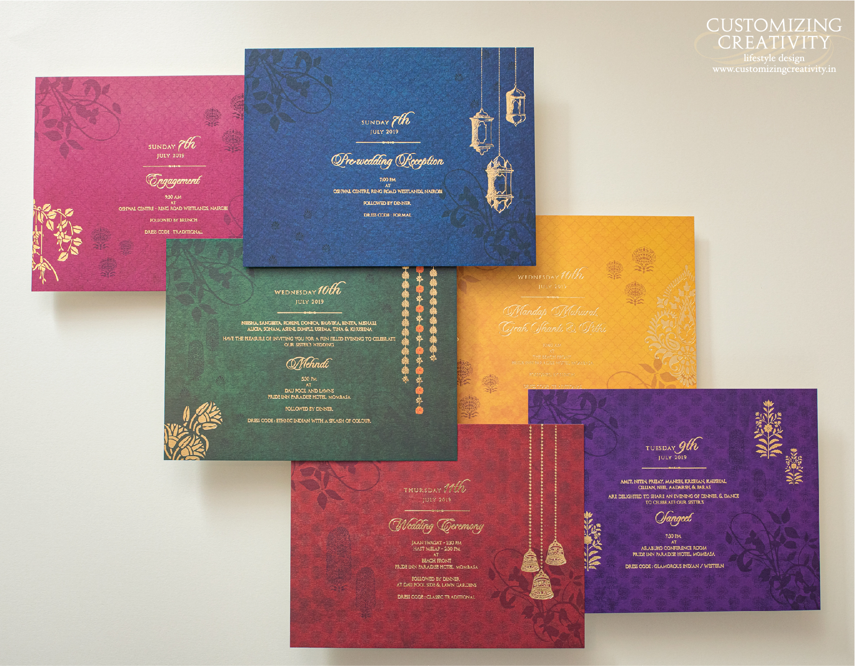 Customized & Unique wedding invitation cards