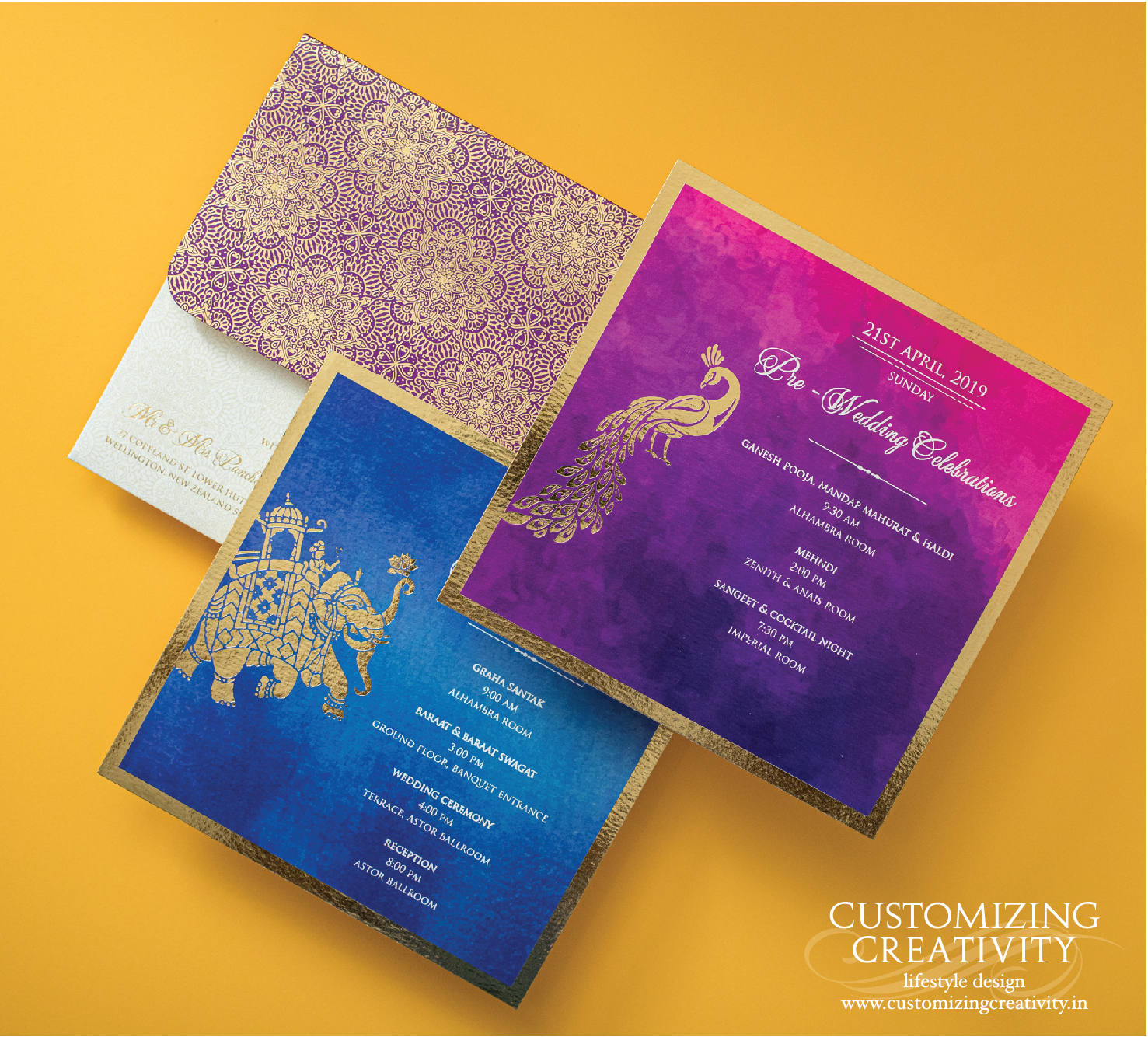 Customized & Unique wedding invitation cards