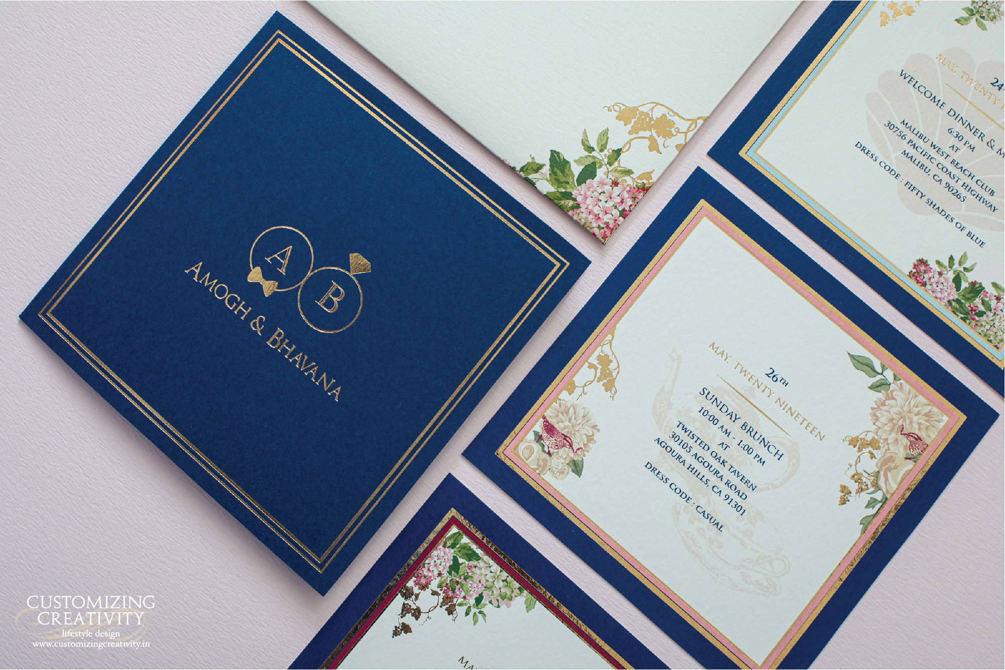 Customized & Unique wedding invitation cards