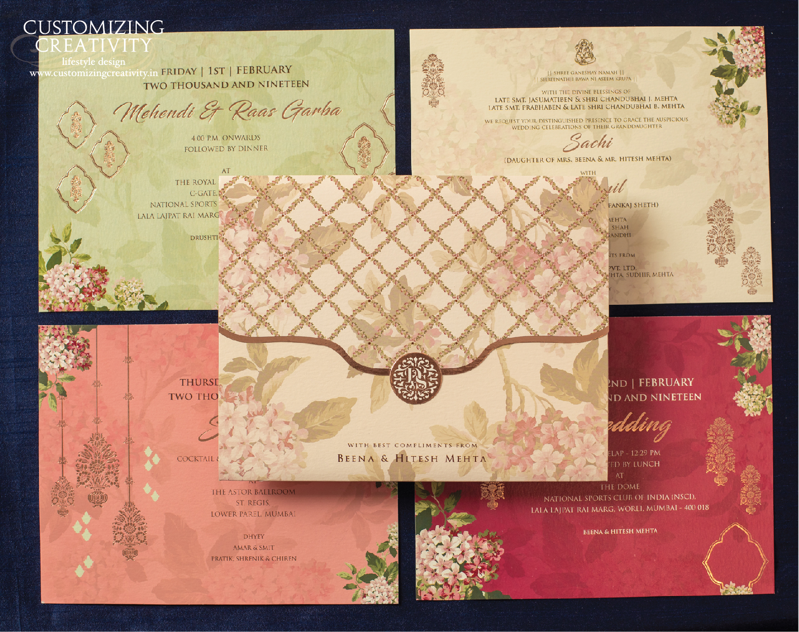 Customized & Unique wedding invitation cards