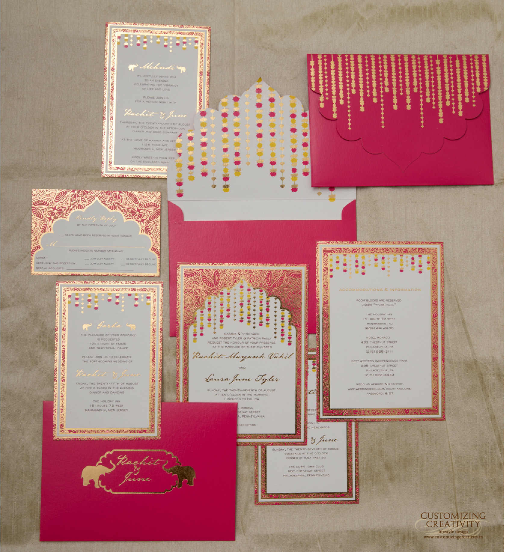 Customized & Unique wedding invitation cards