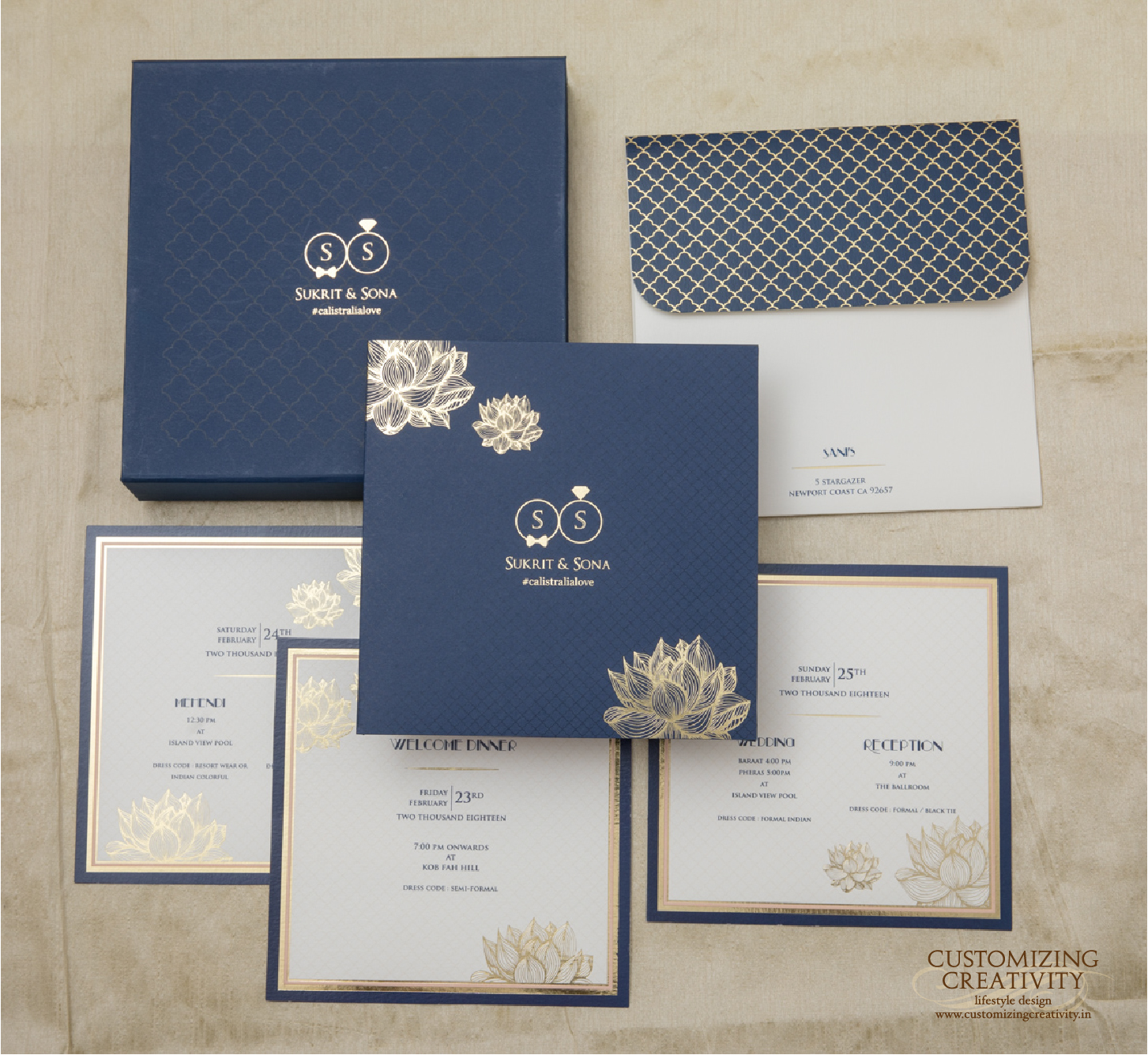 Customized & Unique wedding invitation cards