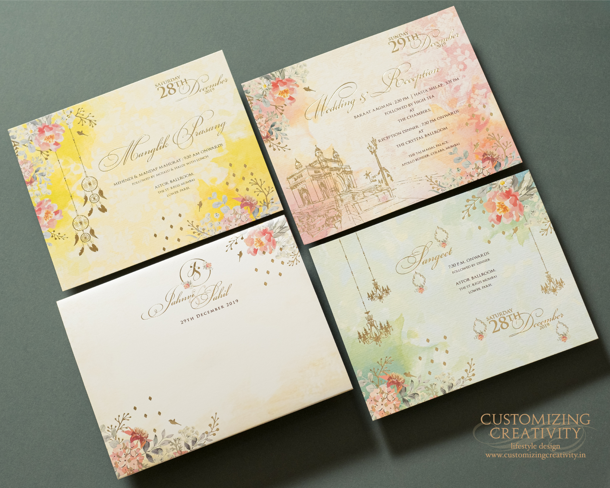 Customized & Unique wedding invitation cards