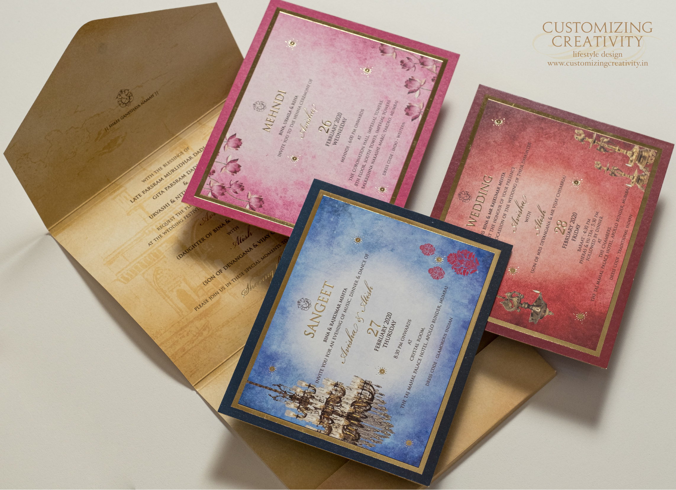 Customized & Unique wedding invitation cards