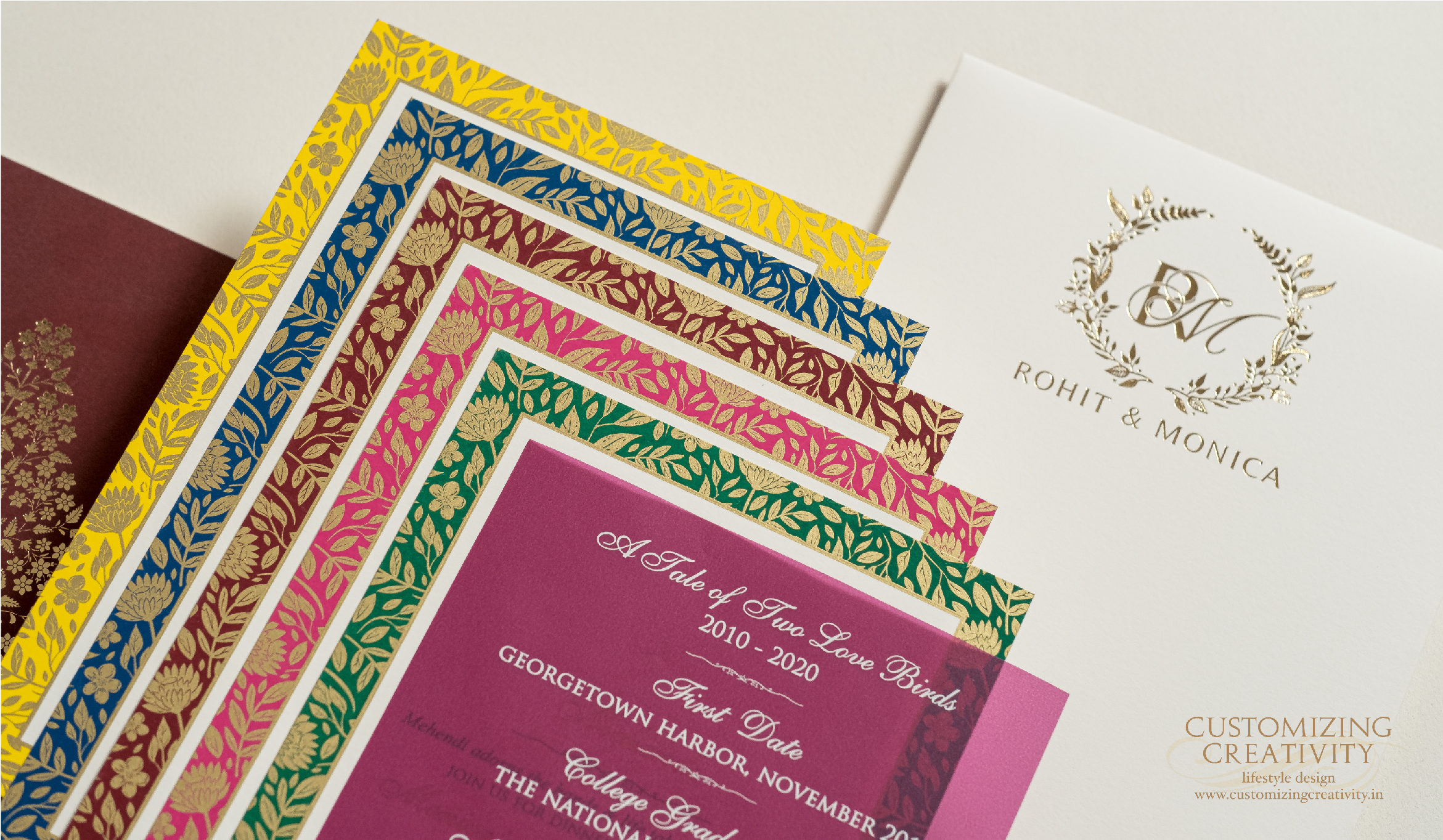 Customized & Unique wedding invitation cards