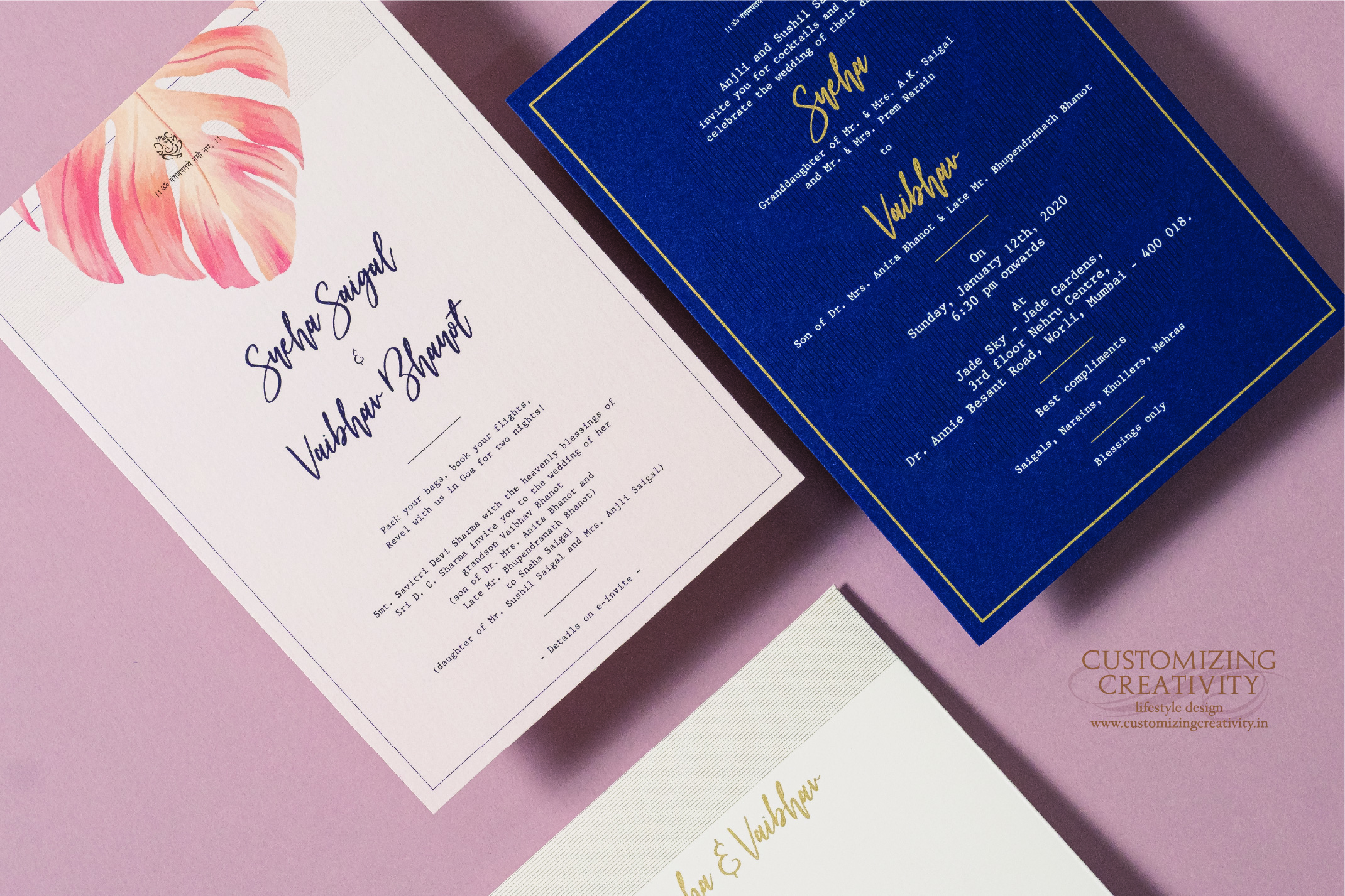 Customized & Unique wedding invitation cards