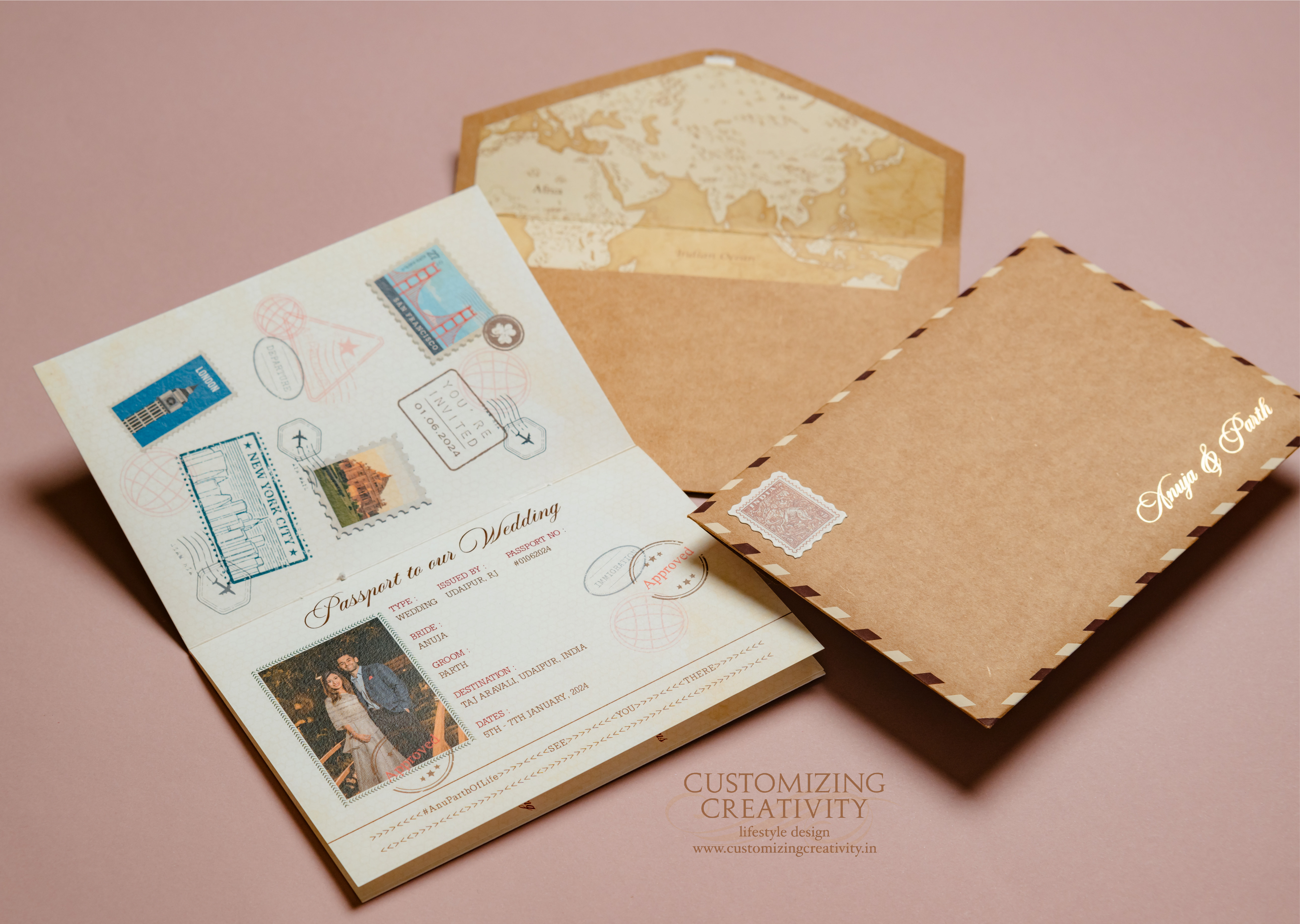 Customized & Unique wedding invitation cards