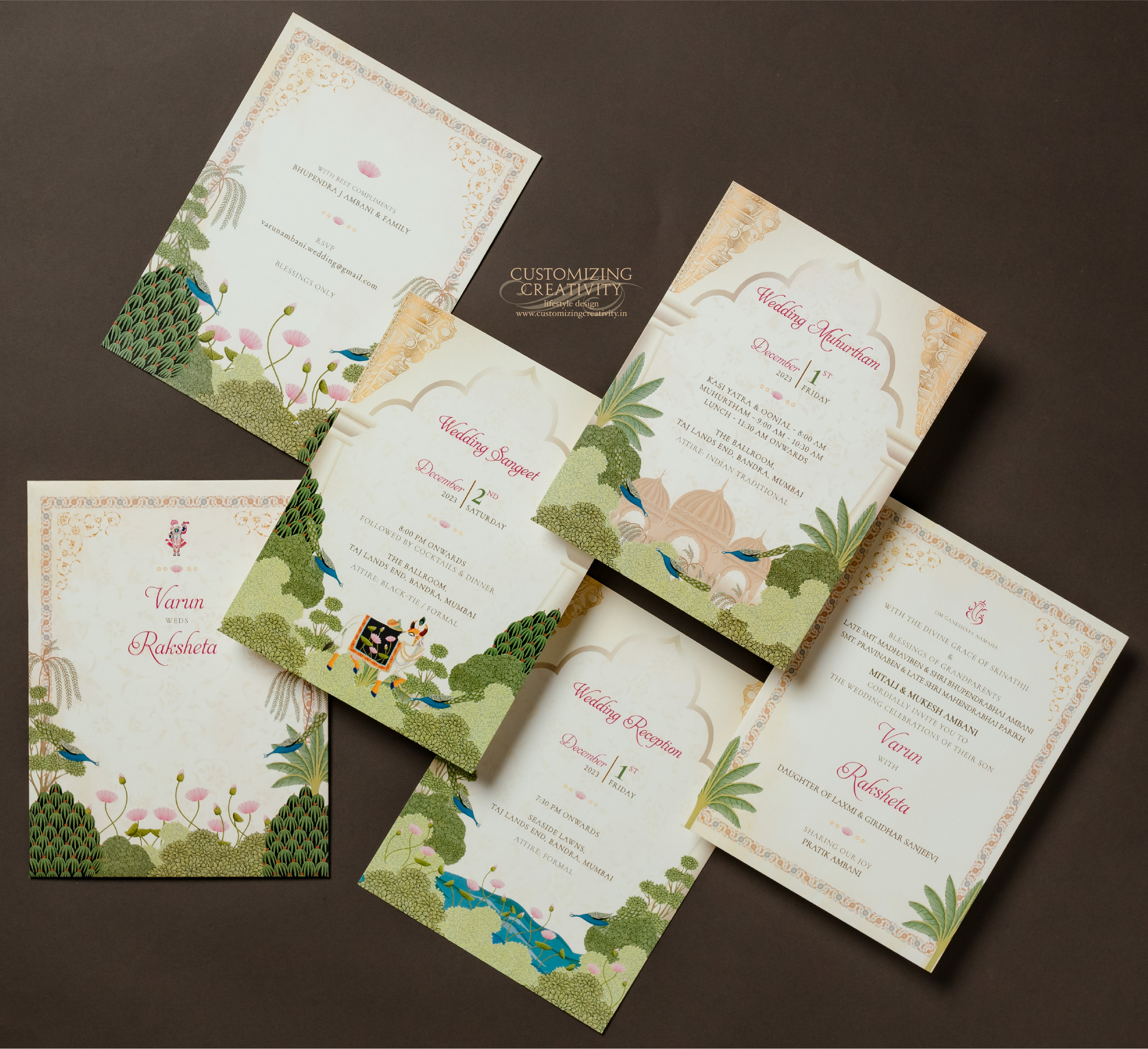 Customized & Unique wedding invitation cards