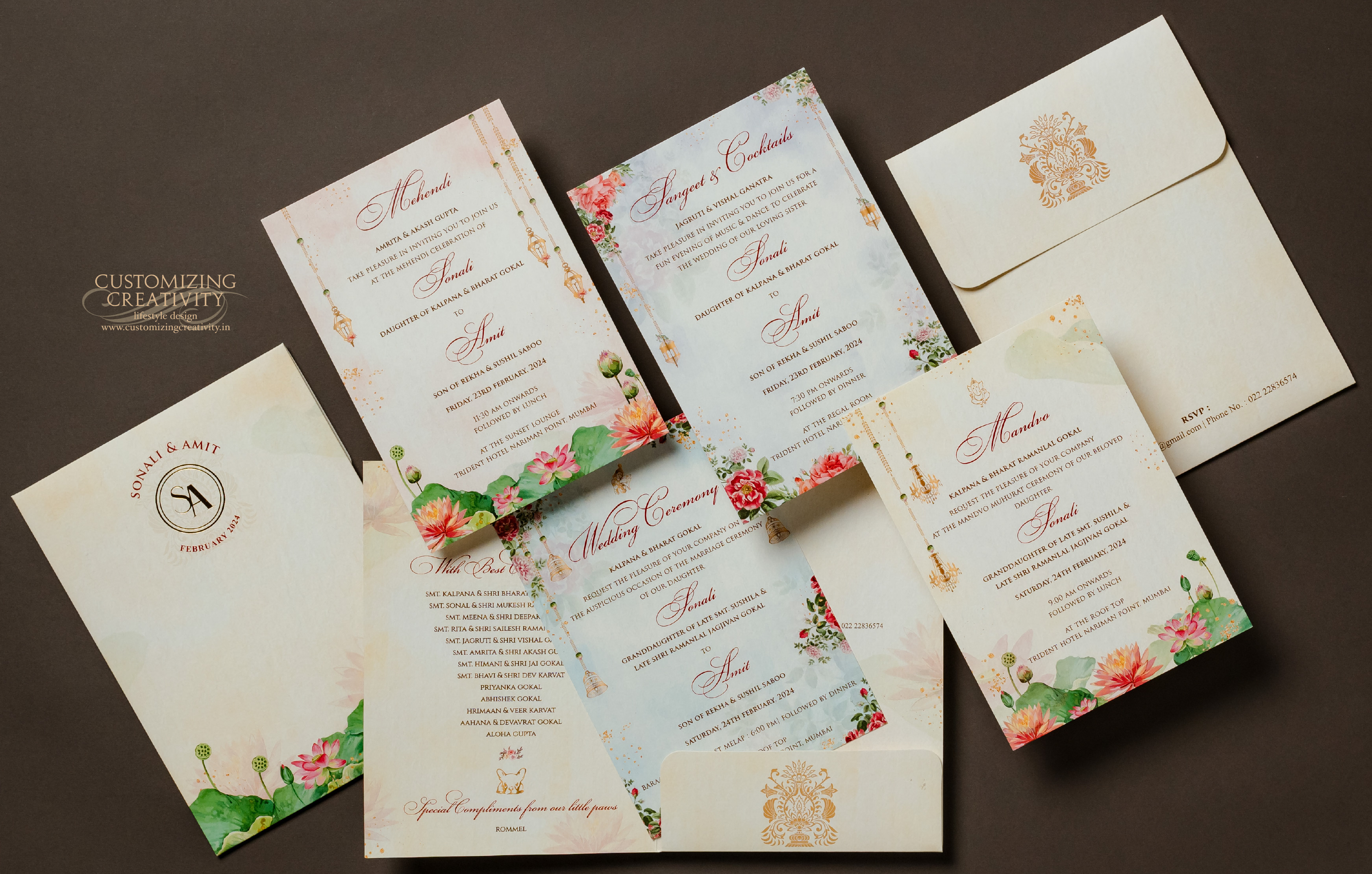 Customized & Unique wedding invitation cards