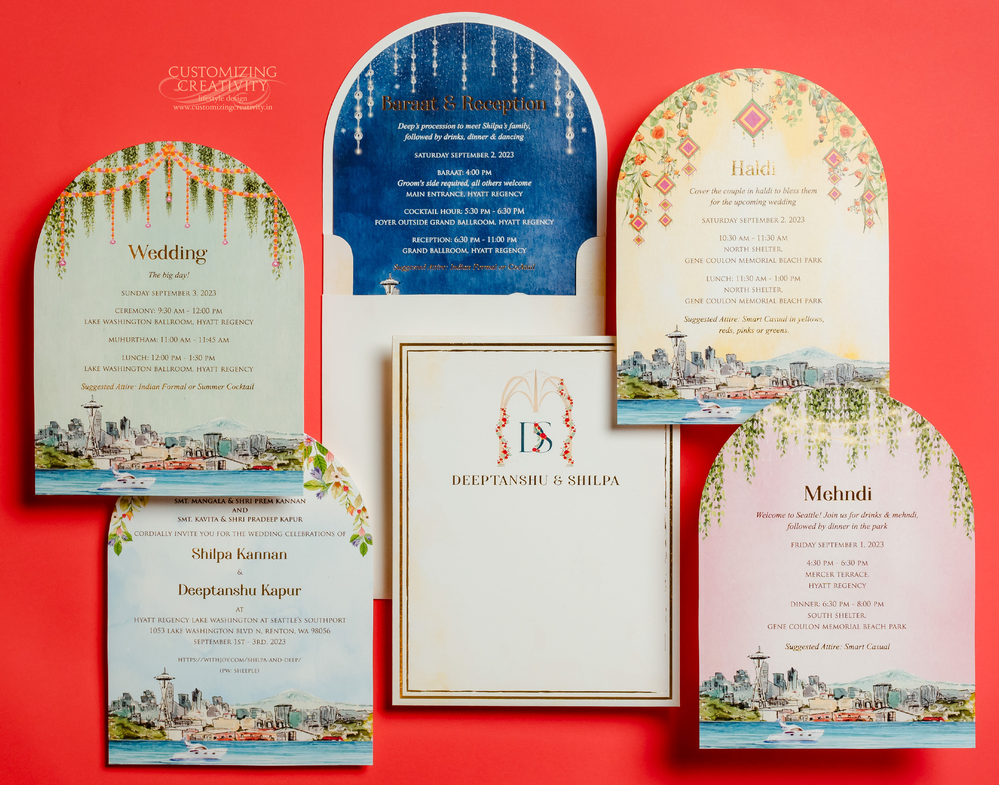 Customized & Unique wedding invitation cards