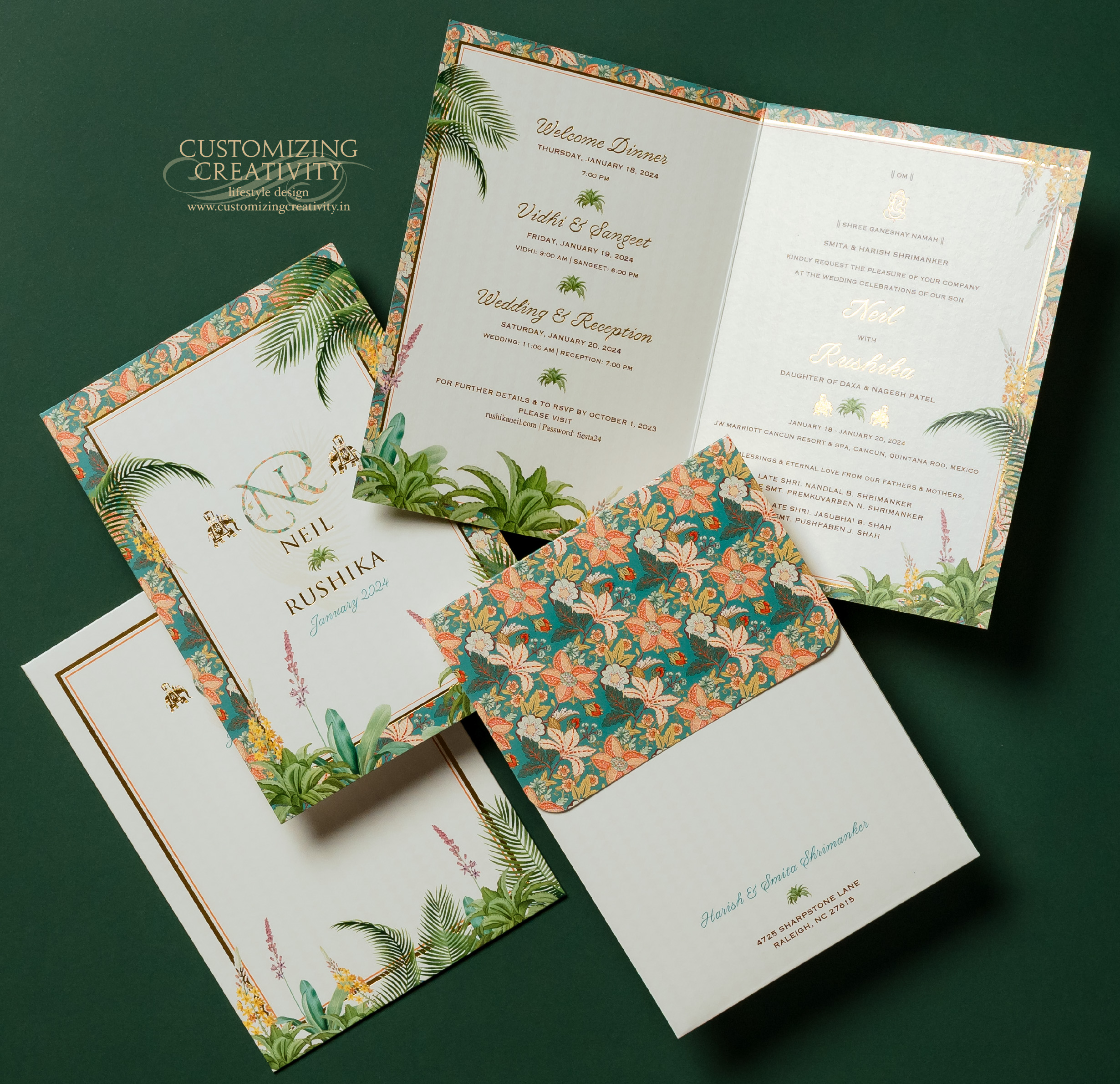 Customized & Unique wedding invitation cards