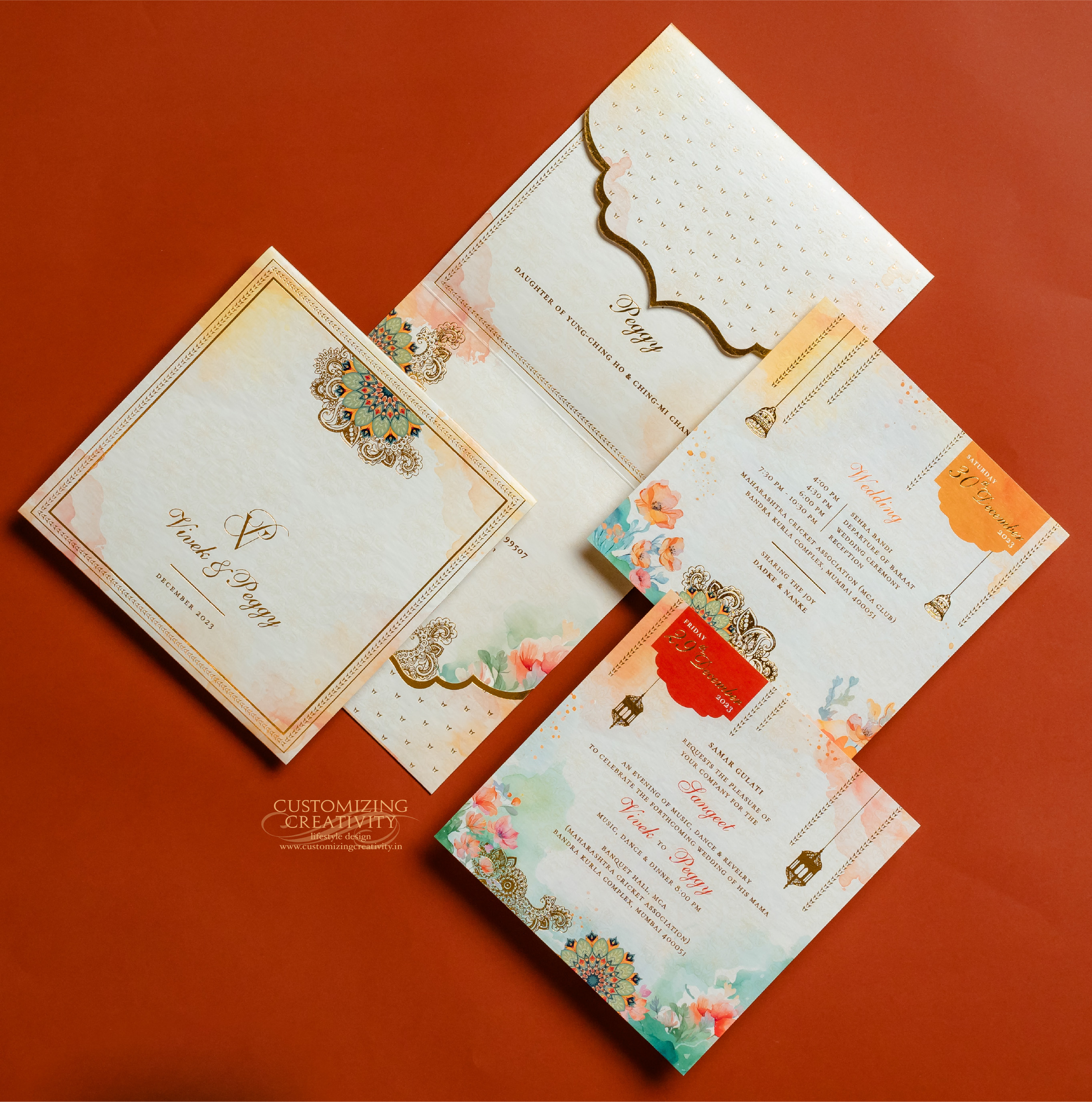 Customized & Unique wedding invitation cards