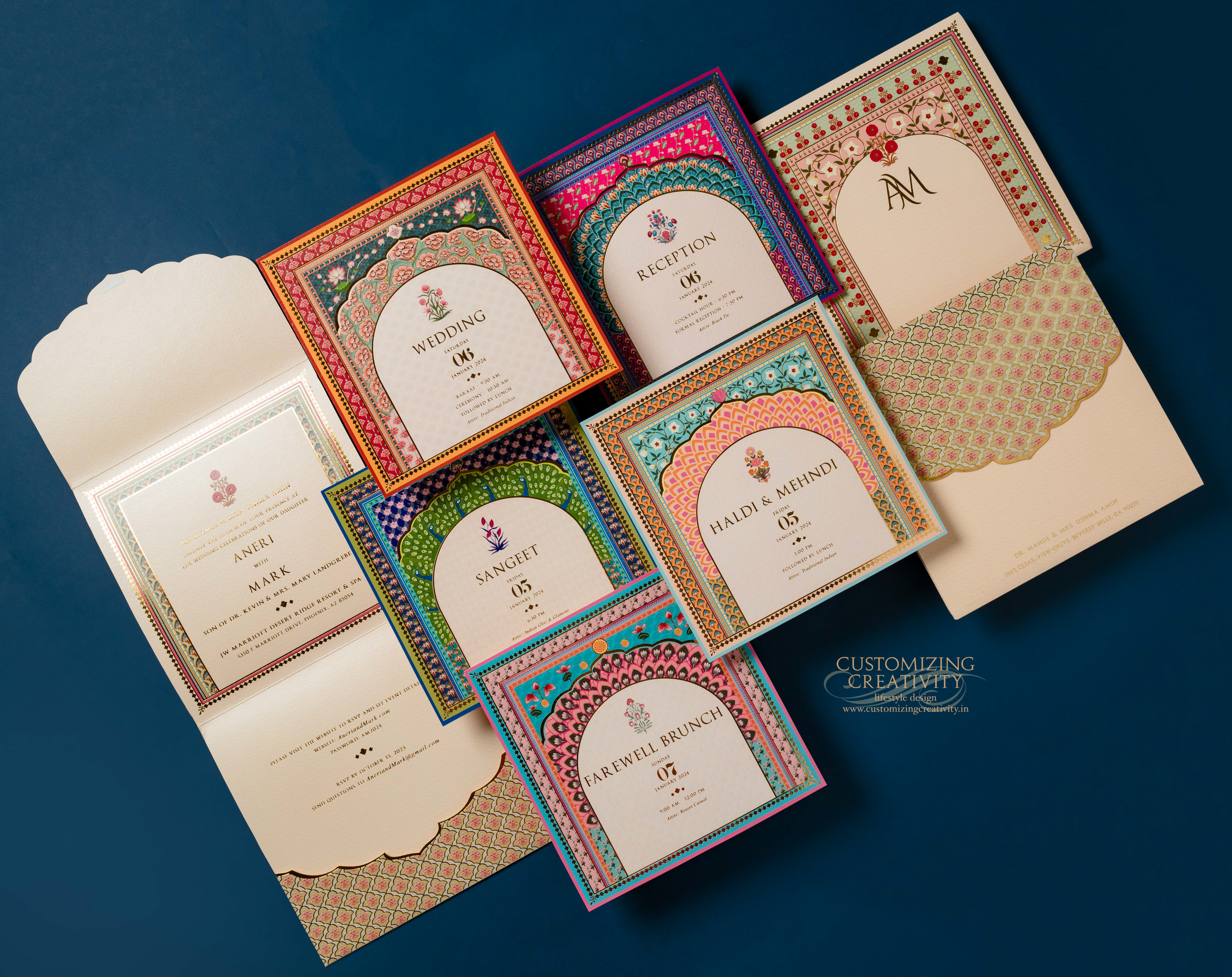 Customized & Unique wedding invitation cards